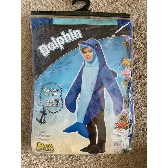 TODDLER DOLPHIN MARINE MAMMAL SCHOOL PLAY FUN HALLOWEEN COSTUME NEW - Picture 1 of 4